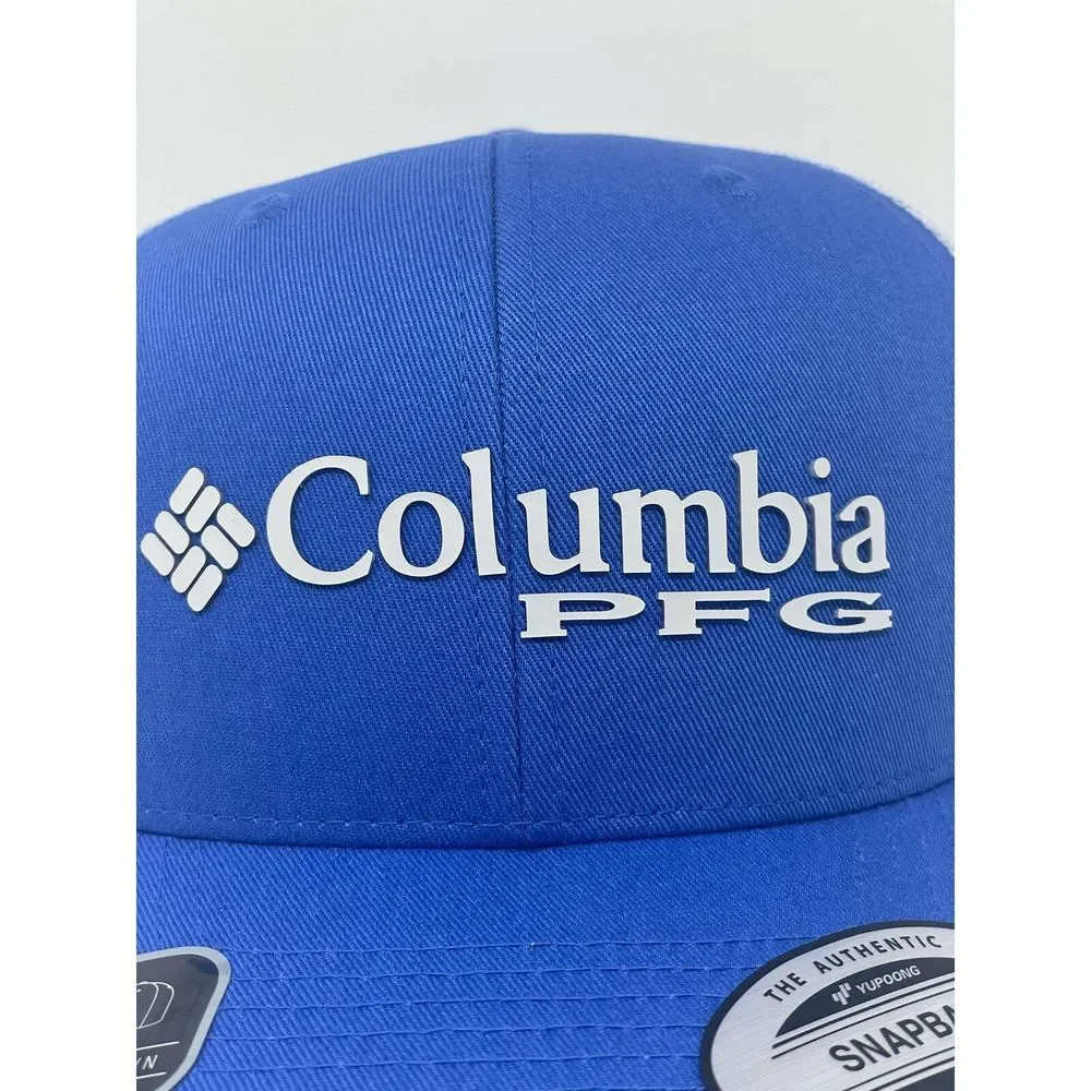Columbia Sportswear Men's PFG Mesh Snapback Ball Cap Fishing Vivid Blue‎ Marlin